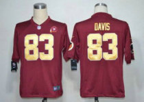 Nike Redskins -83 Fred Davis Burgundy Red Gold No Alternate With 80TH Patch Stitched NFL Game Jersey Nike Redskins -83 Fred Davis Burgundy Red Gold No Alternate With 80TH Patch Stitched NFL Game Jersey