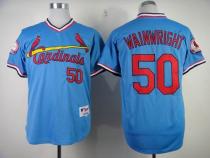 St Louis Cardinals #50 Adam Wainwright Blue 1982 Turn Back The Clock Stitched MLB Jersey St Louis Cardinals #50 Adam Wainwright Blue 1982 Turn Back The Clock Stitched MLB Jersey