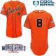 San Francisco Giants #8 Hunter Pence Orange Cool Base W 2014 World Series Patch Stitched MLB Jersey