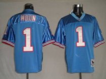 Mitchell & Ness Oilers -1 Warren Moon Baby Blue Stitched Throwback NFL Jersey Mitchell & Ness Oilers -1 Warren Moon Baby Blue Stitched Throwback NFL Jersey