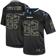 Nike Dallas Cowboys #82 Jason Witten Black Men's Stitched NFL Elite Camo Fashion Jersey