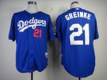 Los Angeles Dodgers -21 Zack Greinke Blue Cool Base Stitched MLB Jersey Los Angeles Dodgers -21 Zack Greinke Blue Cool Base Stitched MLB Jersey