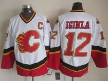 Calgary Flames -12 Jarome Iginla White Black CCM Throwback Stitched NHL Jersey Calgary Flames -12 Jarome Iginla White Black CCM Throwback Stitched NHL Jersey