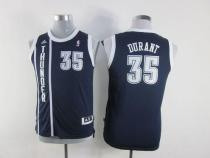 Oklahoma City Thunder #35 Kevin Durant Navy Blue Alternate Stitched Youth NBA Jersey