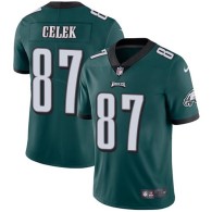 Nike Eagles -87 Brent Celek Midnight Green Team Color Stitched NFL Vapor Untouchable Limited Jersey
