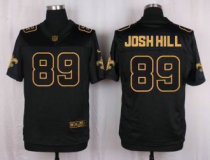 Nike New Orleans Saints -89 Josh Hill Black Stitched NFL Elite Pro Line Gold Collection Jersey