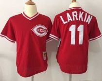 Mitchell And Ness Cincinnati Reds -11 Barry Larkin Red Throwback Stitched MLB Jersey Mitchell And Ness Cincinnati Reds -11 Barry Larkin Red Throwback Stitched MLB Jersey