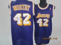 Los Angeles Lakers -42 James Worthy Stitched Purple Throwback NBA Jersey Los Angeles Lakers -42 James Worthy Stitched Purple Throwback NBA Jersey