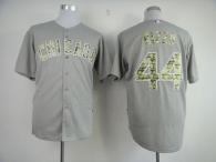 Chicago Cubs -44 Anthony Rizzo Grey USMC Cool Base Stitched MLB Jersey