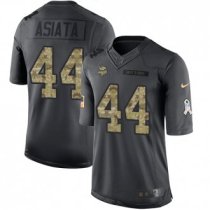 Minnesota Vikings -44 Matt Asiata Nike Anthracite 2016 Salute to Service Jersey Minnesota Vikings -44 Matt Asiata Nike Anthracite 2016 Salute to Service Jersey