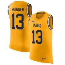 Nike Rams -13 Kurt Warner Gold Stitched NFL Limited Rush Tank Top Jersey Nike Rams -13 Kurt Warner Gold Stitched NFL Limited Rush Tank Top Jersey