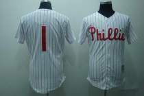 Mitchell and Ness Philadelphia Phillies #1 Richie Ashburn Stitched White Red Strip Throwback MLB Jer Mitchell and Ness Philadelphia Phillies #1 Richie Ashburn Stitched White Red Strip Throwback MLB Jer