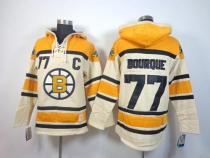 Boston Bruins -77 Ray Bourque Cream Sawyer Hooded Sweatshirt Stitched NHL Jersey Boston Bruins -77 Ray Bourque Cream Sawyer Hooded Sweatshirt Stitched NHL Jersey