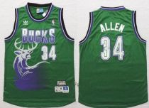Milwaukee Bucks -34 Ray Allen Green Throwback New Stitched NBA Jersey Milwaukee Bucks -34 Ray Allen Green Throwback New Stitched NBA Jersey