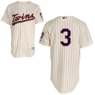 Mitchell and Ness Minnesota Twins -3 Harmon Killebrew Cream Black Strip Stitched MLB Jersey