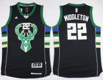 Milwaukee Bucks -22 Khris Middleton Black Alternate Stitched NBA Jersey Milwaukee Bucks -22 Khris Middleton Black Alternate Stitched NBA Jersey