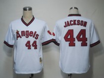 Mitchell and Ness Los Angeles Angels of Anaheim -44 Reggie Jackson White Stitched MLB Jersey Mitchell and Ness Los Angeles Angels of Anaheim -44 Reggie Jackson White Stitched MLB Jersey