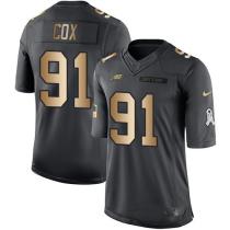 Nike Eagles -91 Fletcher Cox Black Stitched NFL Limited Gold Salute To Service Jersey Nike Eagles -91 Fletcher Cox Black Stitched NFL Limited Gold Salute To Service Jersey