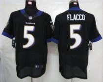 Nike Ravens -5 Joe Flacco Black Alternate Stitched NFL Elite Jersey Nike Ravens -5 Joe Flacco Black Alternate Stitched NFL Elite Jersey