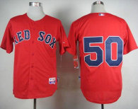 Boston Red Sox #50 Mookie Betts Red Cool Base Stitched MLB Jersey