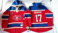 Montreal Canadiens -17 Rene Bourque Red Sawyer Hooded Sweatshirt Stitched NHL Jersey