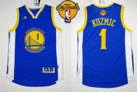 Revolution 30 Golden State Warriors -1 Ognjen Kuzmic Blue The Finals Patch Stitched NBA Jersey