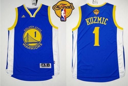 Revolution 30 Golden State Warriors -1 Ognjen Kuzmic Blue The Finals Patch Stitched NBA Jersey