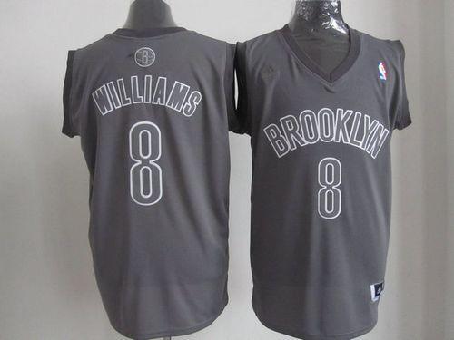 Brooklyn Nets -8 Deron Williams Grey Big Color Fashion Stitched NBA Jersey