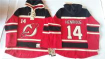 New Jersey Devils -14 Adam Henrique Red Sawyer Hooded Sweatshirt Stitched NHL Jersey New Jersey Devils -14 Adam Henrique Red Sawyer Hooded Sweatshirt Stitched NHL Jersey