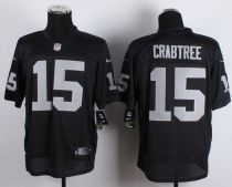 Nike Oakland Raiders #15 Michael Crabtree Black Team Color Men's Stitched NFL Elite Jersey Nike Oakland Raiders #15 Michael Crabtree Black Team Color Men's Stitched NFL Elite Jersey