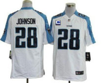 Nike Titans -28 Chris Johnson White With C Patch Stitched NFL Game Jersey Nike Titans -28 Chris Johnson White With C Patch Stitched NFL Game Jersey