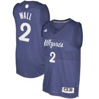 Washington Wizards -2 John Wall Blue 2016-2017 Christmas Day Stitched NBA Jersey