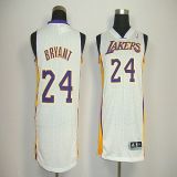 Revolution 30 Los Angeles Lakers -24 Kobe Bryant White Stitched NBA Jersey