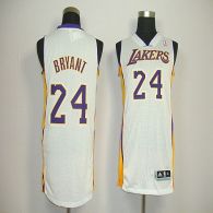 Revolution 30 Los Angeles Lakers -24 Kobe Bryant White Stitched NBA Jersey