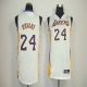 Revolution 30 Los Angeles Lakers -24 Kobe Bryant White Stitched NBA Jersey