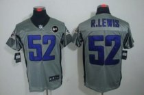 Nike Ravens -52 Ray Lewis Grey Shadow With Art Patch Stitched NFL Elite Jersey Nike Ravens -52 Ray Lewis Grey Shadow With Art Patch Stitched NFL Elite Jersey