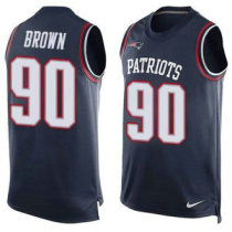 Nike New England Patriots -90 Malcom Brown Navy Blue Team Color Stitched NFL Limited Tank Top Jersey Nike New England Patriots -90 Malcom Brown Navy Blue Team Color Stitched NFL Limited Tank Top Jersey