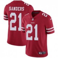 Nike 49ers -21 Deion Sanders Red Team Color Stitched NFL Vapor Untouchable Limited Jersey