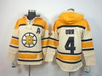 Boston Bruins -4 Bobby Orr Cream Sawyer Hooded Sweatshirt Stitched NHL Jersey Boston Bruins -4 Bobby Orr Cream Sawyer Hooded Sweatshirt Stitched NHL Jersey