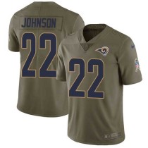 Nike Rams -22 Trumaine Johnson Olive Stitched NFL Limited 2017 Salute to Service Jersey Nike Rams -22 Trumaine Johnson Olive Stitched NFL Limited 2017 Salute to Service Jersey