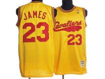 Mitchell and Ness Cleveland Cavaliers -23 LeBron James Yellow Throwback Stitched NBA Jersey Mitchell and Ness Cleveland Cavaliers -23 LeBron James Yellow Throwback Stitched NBA Jersey
