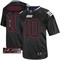 Nike New York Giants #10 Eli Manning Lights Out Black Men's Stitched NFL Elite Autographed Jersey Nike New York Giants #10 Eli Manning Lights Out Black Men's Stitched NFL Elite Autographed Jersey