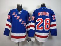 New York Rangers -28 Dominic Moore Blue Home Stitched NHL Jersey New York Rangers -28 Dominic Moore Blue Home Stitched NHL Jersey