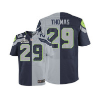 Seattle Seahawks Super Bowl XLVIII #29 Men's Earl Thomas Elite Team Alternate Two Tone Jersey