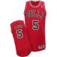 Revolution 30 Chicago Bulls -5 John Paxson Red Stitched NBA Jersey