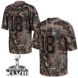 Nike Denver Broncos #18 Peyton Manning Camo With Hall of Fame 50th Patch Super Bowl XLVIII Men's Sti