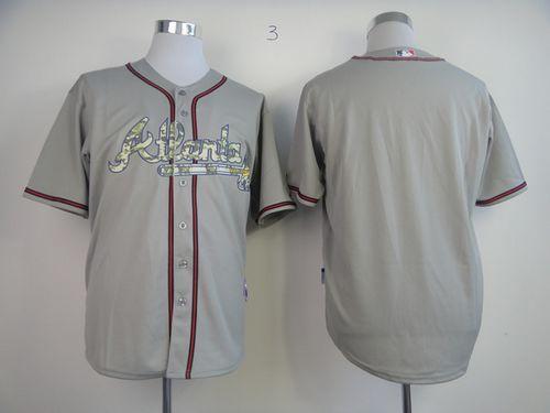 Atlanta Braves Blank Grey USMC Cool Base Stitched MLB Jersey