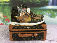 Authentic LV X OFF White X Air Jordan 1 with suitcase GS