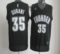 Oklahoma City Thunder -35 Kevin Durant Black White Stitched NBA Jersey