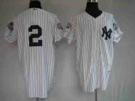 New York Yankees -2 Derek Jeter Stitched White MLB Jersey
